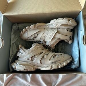 Balenciaga Women's Nude Beige Track Sneaker